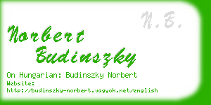 norbert budinszky business card